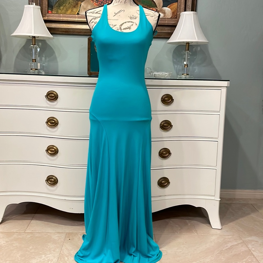 Lauren Ralph Lauren Turquoise Maxi Dress
